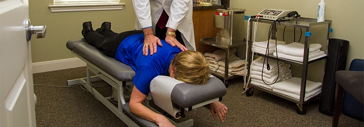 Chiropractic Dickinson TX Patient Receiving Adjustment